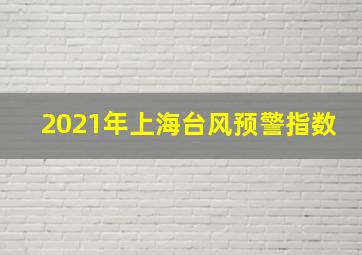 2021年上海台风预警指数