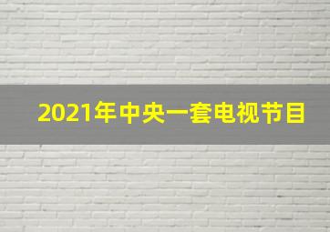 2021年中央一套电视节目