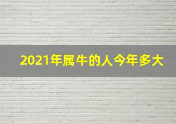 2021年属牛的人今年多大