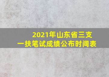 2021年山东省三支一扶笔试成绩公布时间表