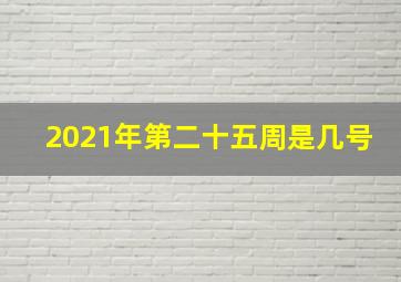 2021年第二十五周是几号