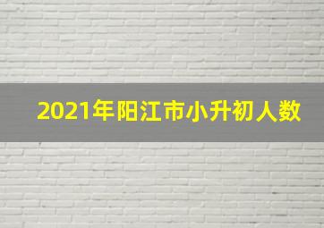 2021年阳江市小升初人数