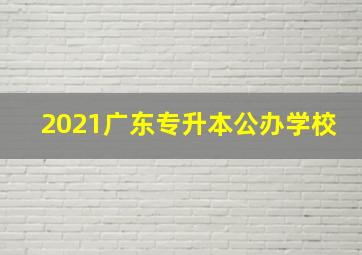 2021广东专升本公办学校