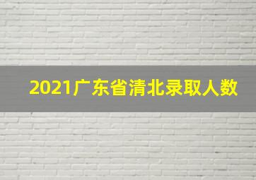 2021广东省清北录取人数