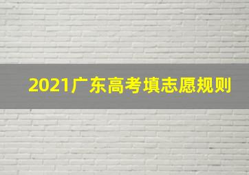 2021广东高考填志愿规则