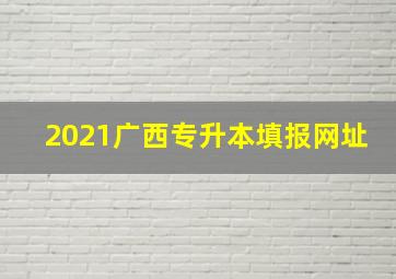 2021广西专升本填报网址