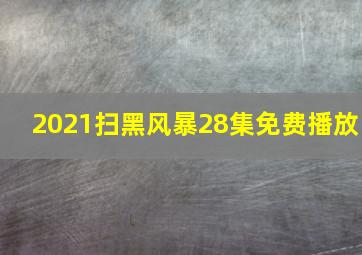 2021扫黑风暴28集免费播放