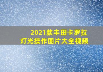 2021款丰田卡罗拉灯光操作图片大全视频