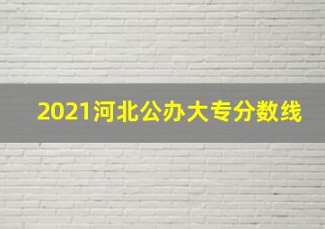 2021河北公办大专分数线