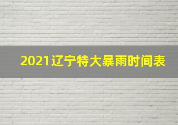 2021辽宁特大暴雨时间表