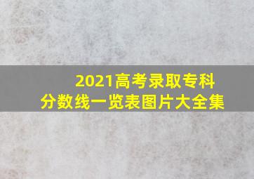 2021高考录取专科分数线一览表图片大全集