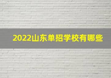 2022山东单招学校有哪些