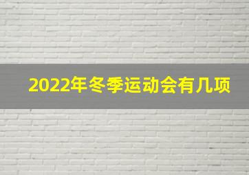 2022年冬季运动会有几项