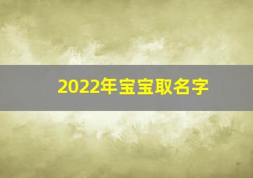 2022年宝宝取名字