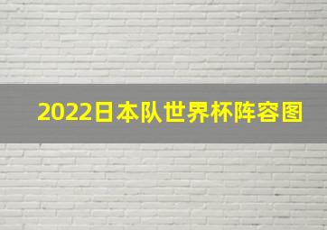 2022日本队世界杯阵容图