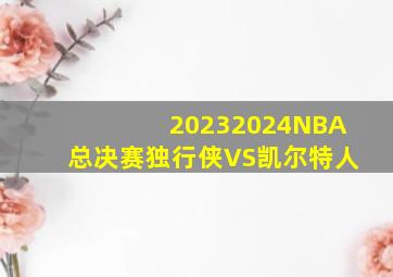 20232024NBA总决赛独行侠VS凯尔特人