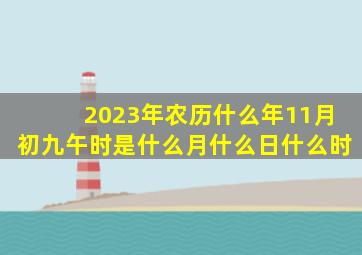 2023年农历什么年11月初九午时是什么月什么日什么时