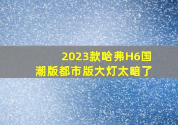 2023款哈弗H6国潮版都市版大灯太暗了