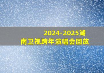 2024-2025湖南卫视跨年演唱会回放