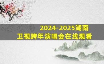 2024-2025湖南卫视跨年演唱会在线观看