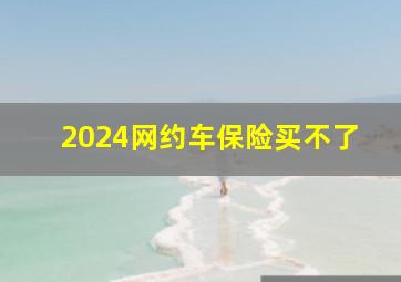 2024网约车保险买不了