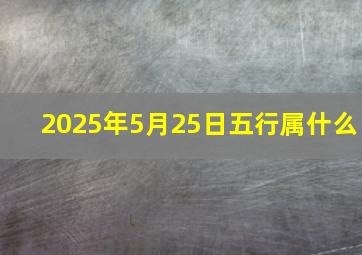 2025年5月25日五行属什么