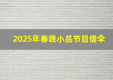 2025年春晚小品节目借伞