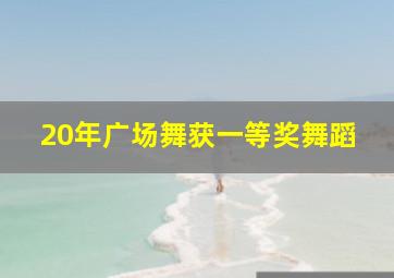 20年广场舞获一等奖舞蹈