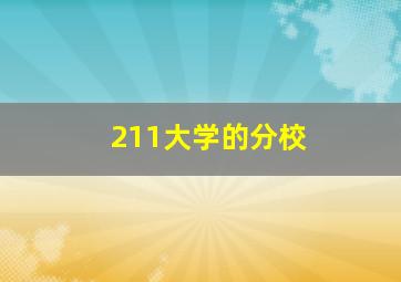 211大学的分校