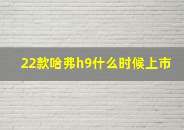 22款哈弗h9什么时候上市