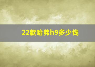 22款哈弗h9多少钱