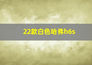 22款白色哈弗h6s