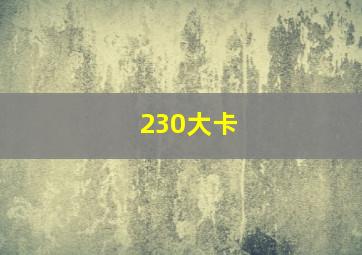 230大卡