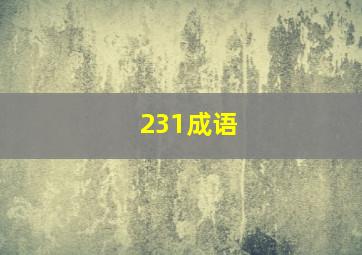 231成语