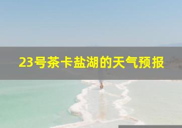 23号茶卡盐湖的天气预报