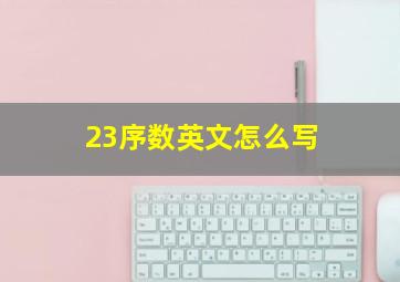 23序数英文怎么写