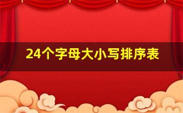 24个字母大小写排序表