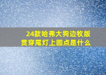 24款哈弗大狗边牧版贯穿尾灯上圆点是什么