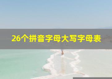 26个拼音字母大写字母表