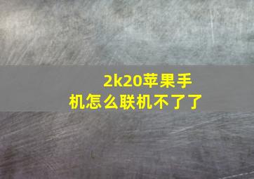 2k20苹果手机怎么联机不了了