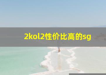 2kol2性价比高的sg