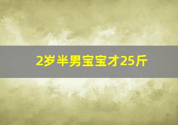 2岁半男宝宝才25斤