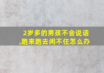 2岁多的男孩不会说话,跑来跑去闲不住怎么办