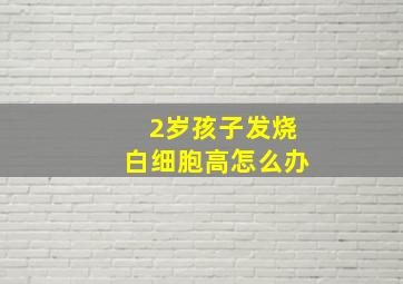 2岁孩子发烧白细胞高怎么办