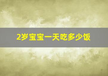 2岁宝宝一天吃多少饭