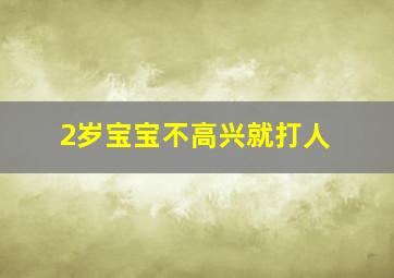 2岁宝宝不高兴就打人