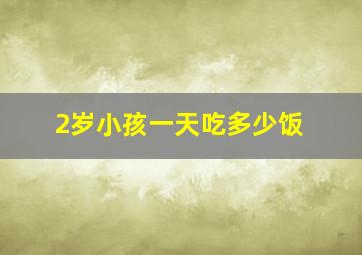 2岁小孩一天吃多少饭