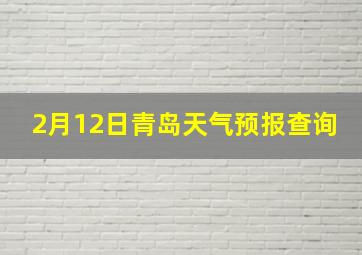 2月12日青岛天气预报查询