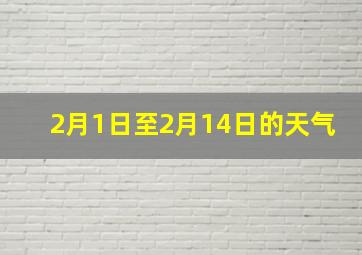 2月1日至2月14日的天气