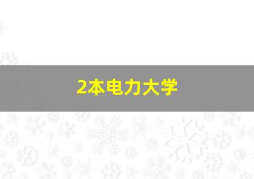 2本电力大学